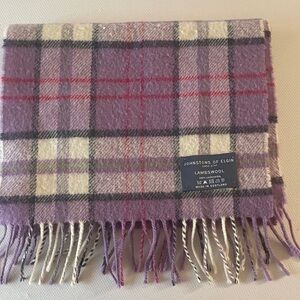 Johnstons of Elgin Lavender Checkered Scarf